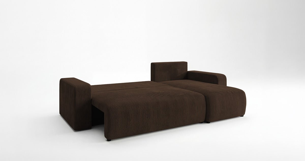 Designer Sofa Calva mit Schlaf- und Klappfunktion in Cord