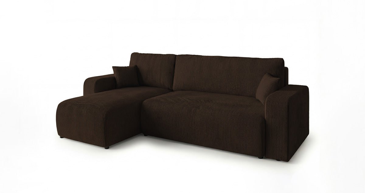 Designer Sofa Calva mit Schlaf- und Klappfunktion in Cord