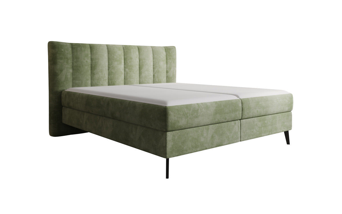 Boxspringbett Ines in Cord mit Stauraum