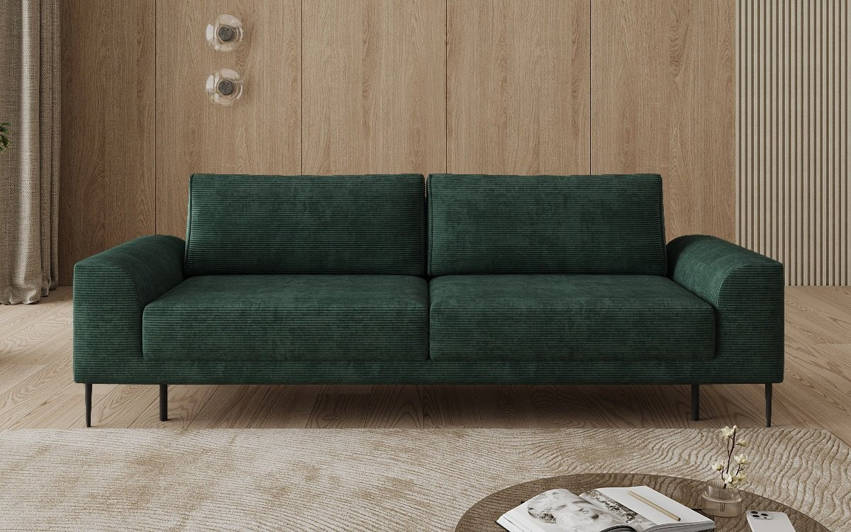 Designer 3 Sitzer Sofa Bloom in Cord mit Schlaffunktion und Stauraum