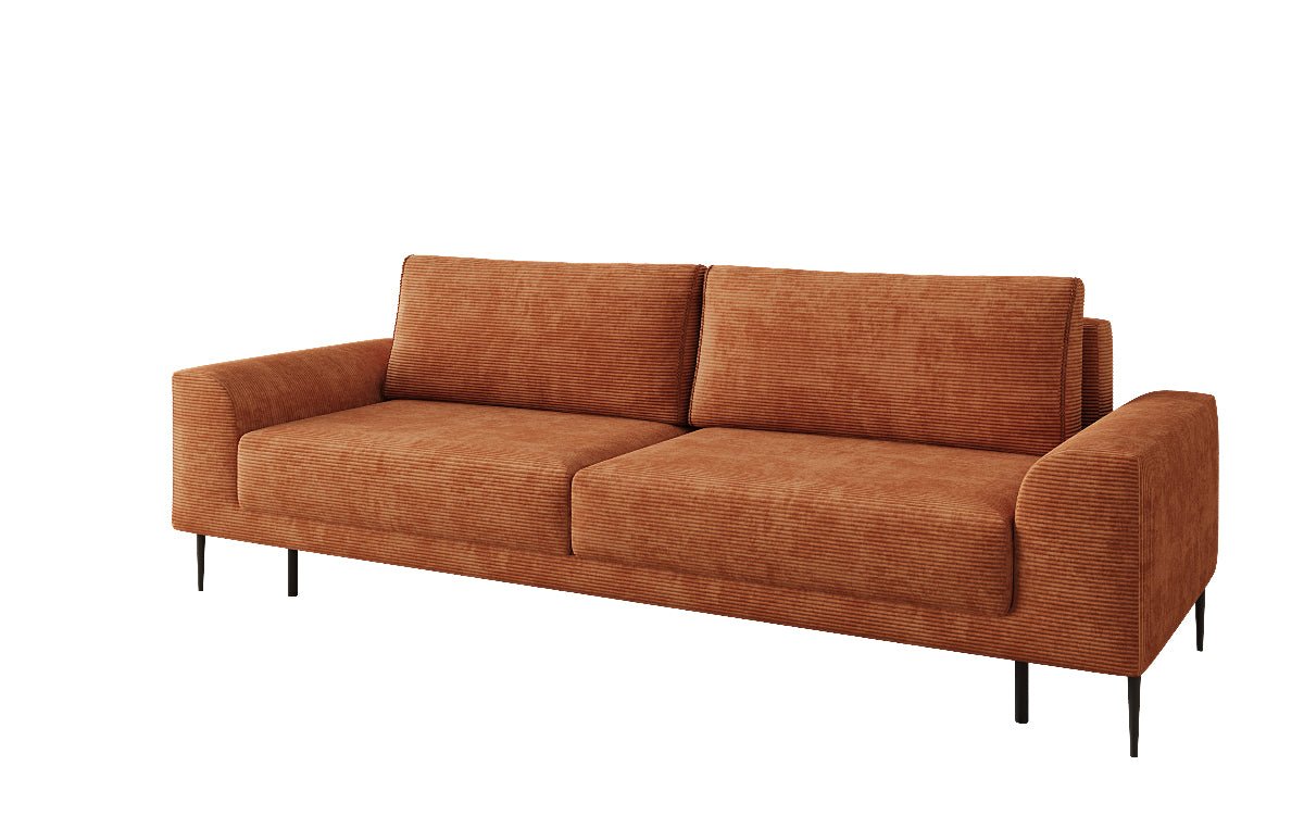 Designer 3 Sitzer Sofa Bloom in Cord mit Schlaffunktion und Stauraum