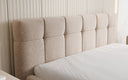 Designer Polsterbett Helena in Strukturstoff mit Stauraum