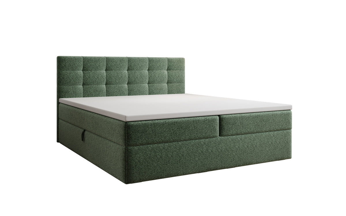 Boxspringbett Lux in Strukturstoff mit Stauraum
