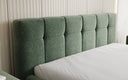 Designer Polsterbett Helena in Strukturstoff mit Stauraum