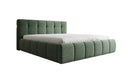 Designer Polsterbett Helena in Strukturstoff mit Stauraum