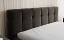 Designer Polsterbett Helena in Strukturstoff mit Stauraum