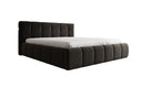 Designer Polsterbett Helena in Strukturstoff mit Stauraum