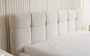 Designer Polsterbett Helena in Strukturstoff mit Stauraum