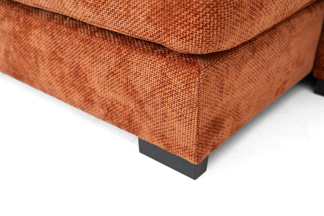 Designer Sofa Selena L mit Schlaffunktion in Strukturstoff
