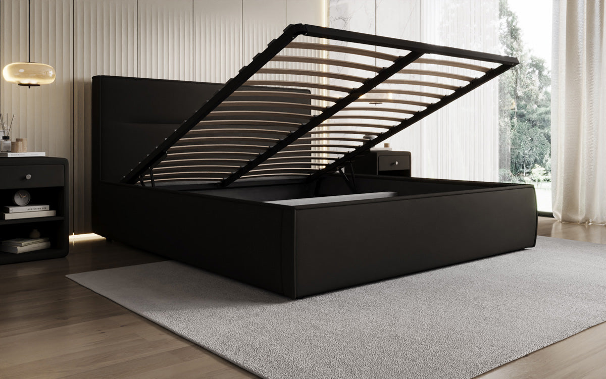 Designer Polsterbett Merry Stoff mit Stauraum