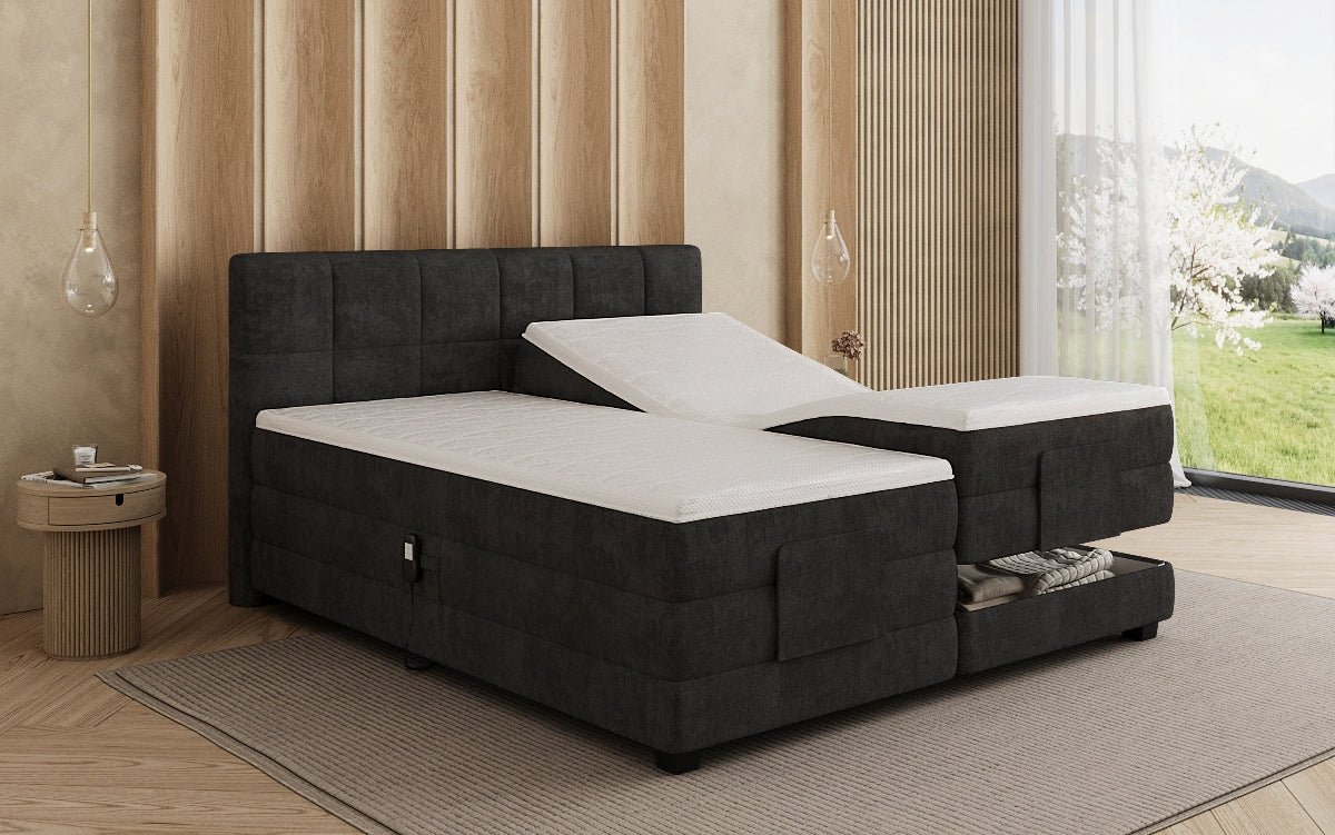 Boxspringbett Monaco - elektrisch verstellbar in Stoff