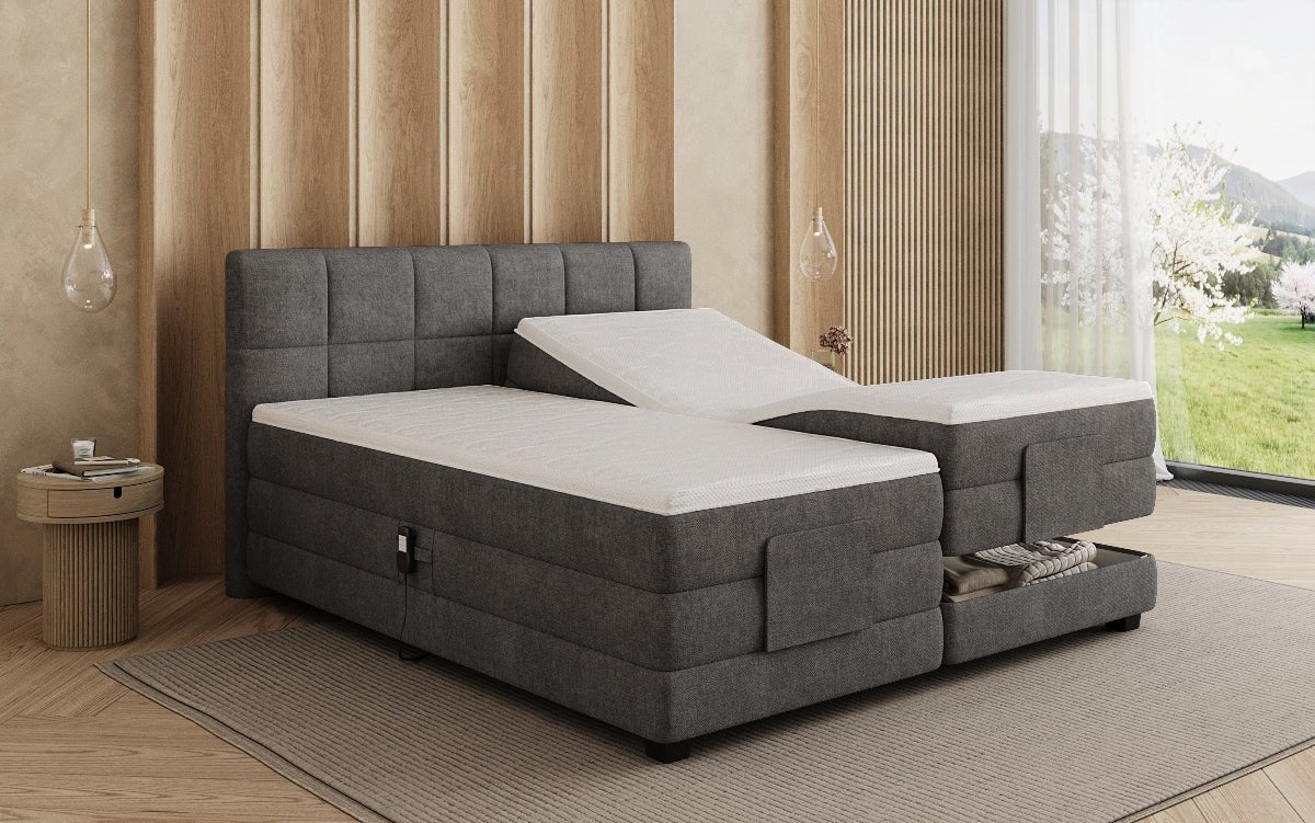 Boxspringbett Monaco - elektrisch verstellbar in Stoff