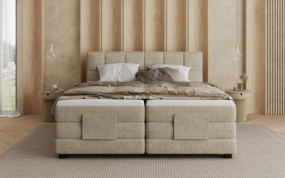 Boxspringbett Monaco - elektrisch verstellbar in Stoff