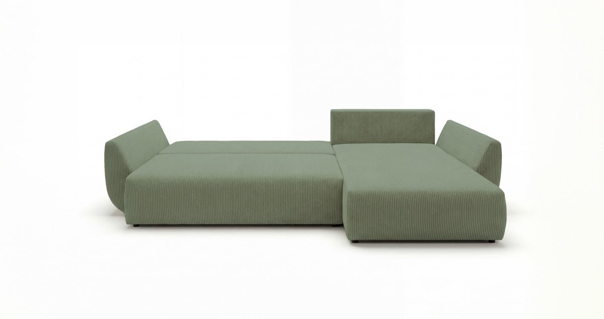 Designer Sofa Lenoa L mit Schlaf- und Klappfunktion in Cord