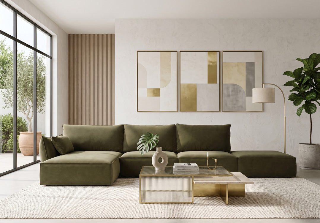 Designer Sofa Nuvola L Open in Samt