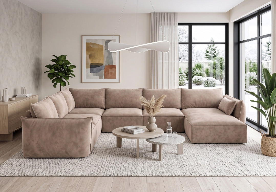 Designer Sofa Nuvola U in Samt