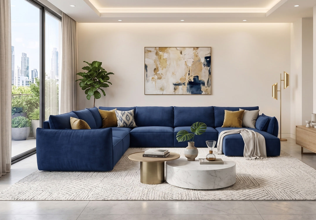 Designer Sofa Nuvola U in Samt
