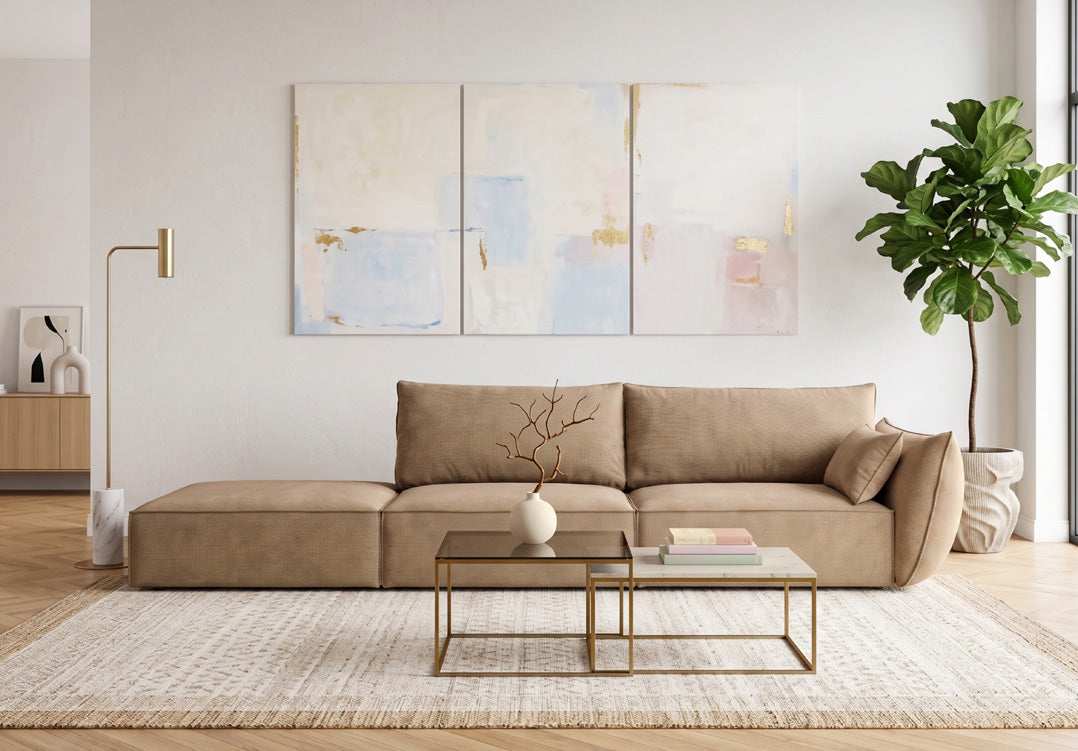 Designer Sofa Chaise Longue Nuvola in Samt