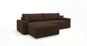 Designer Ecksofa Vienna mit Schlaf- und Klappfunktion in Cord