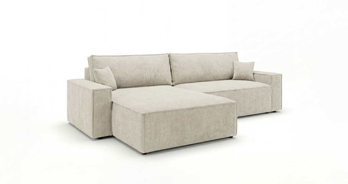 Designer Sofa Vienna mit Schlaf- und Klappfunktion in Cord
