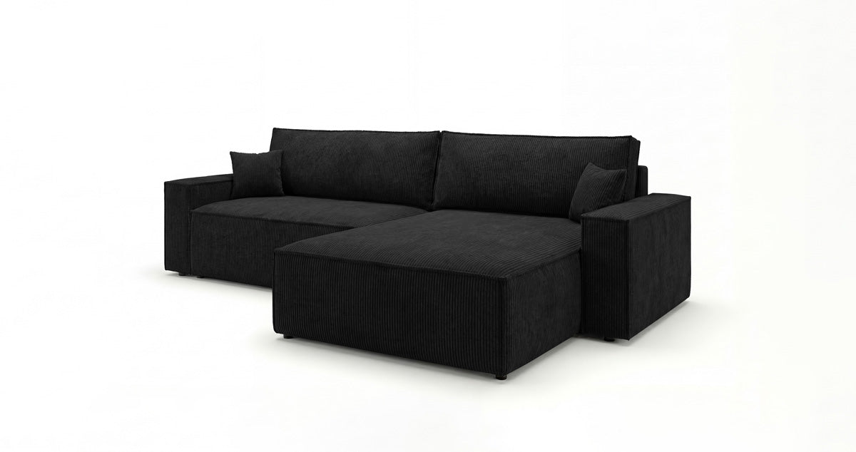 Designer Sofa Vienna mit Schlaf- und Klappfunktion in Cord