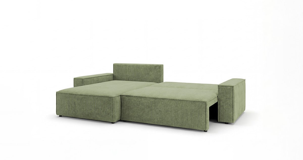 Designer Sofa Vienna mit Schlaf- und Klappfunktion in Cord