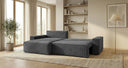Designer Ecksofa Vienna mit Schlaf- und Klappfunktion in Cord