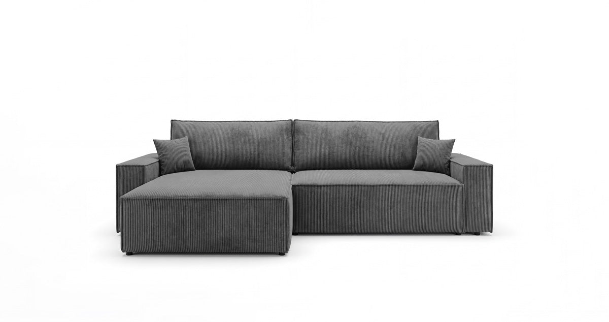 Designer Sofa Vienna mit Schlaf- und Klappfunktion in Cord