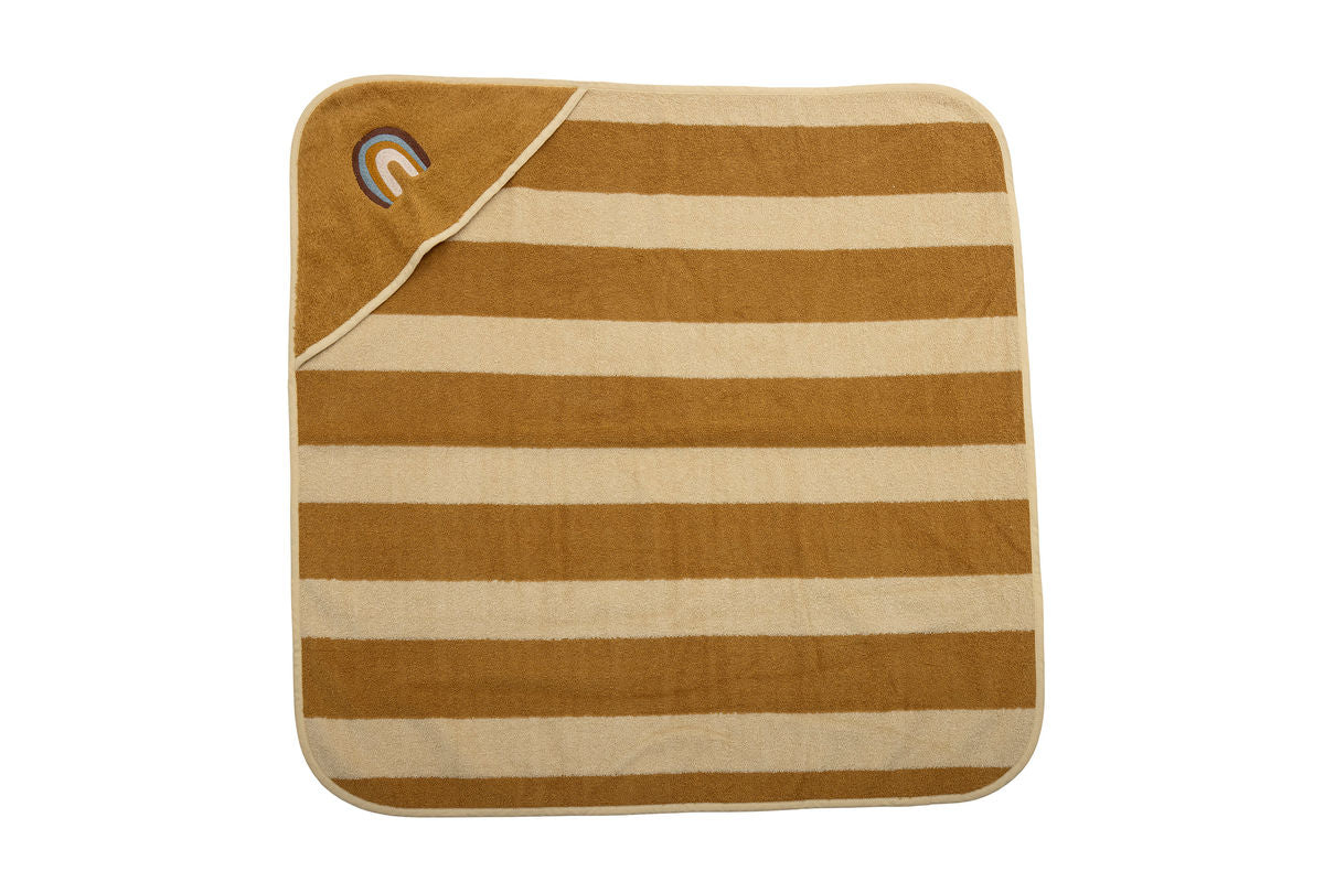 Kinderhandtuch Viki - aus Bio-Baumwolle mit Regenbogen-Stickerei