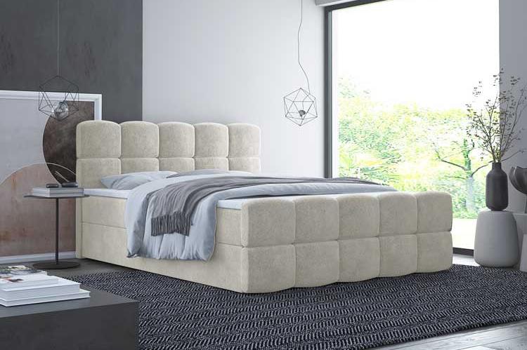 Boxspringbett Cozy Bouclé mit Stauraum - Luxusbetten24