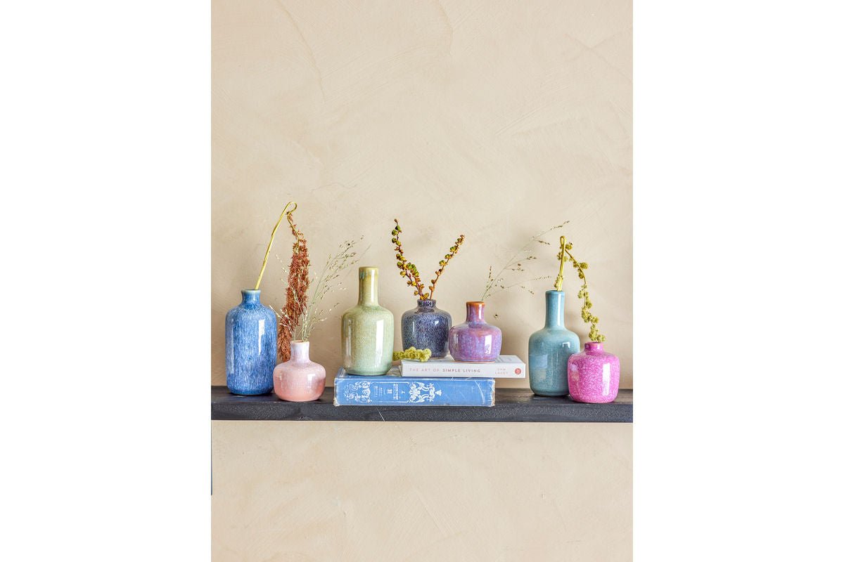 Vasen-Set „Marilo“ – Buntes Steingut (7-teilig)