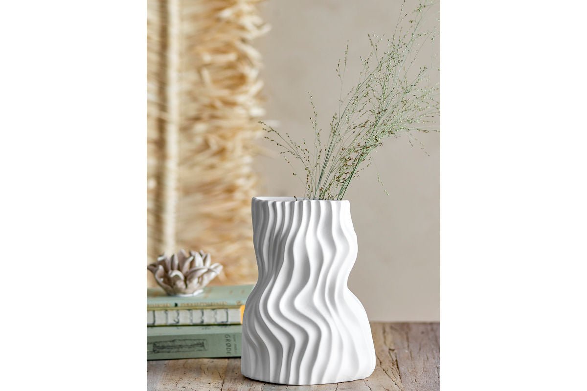 Vase Alia - Weiß, aus Keramik