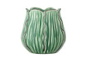 Vase Esra - Grün, aus Steingut