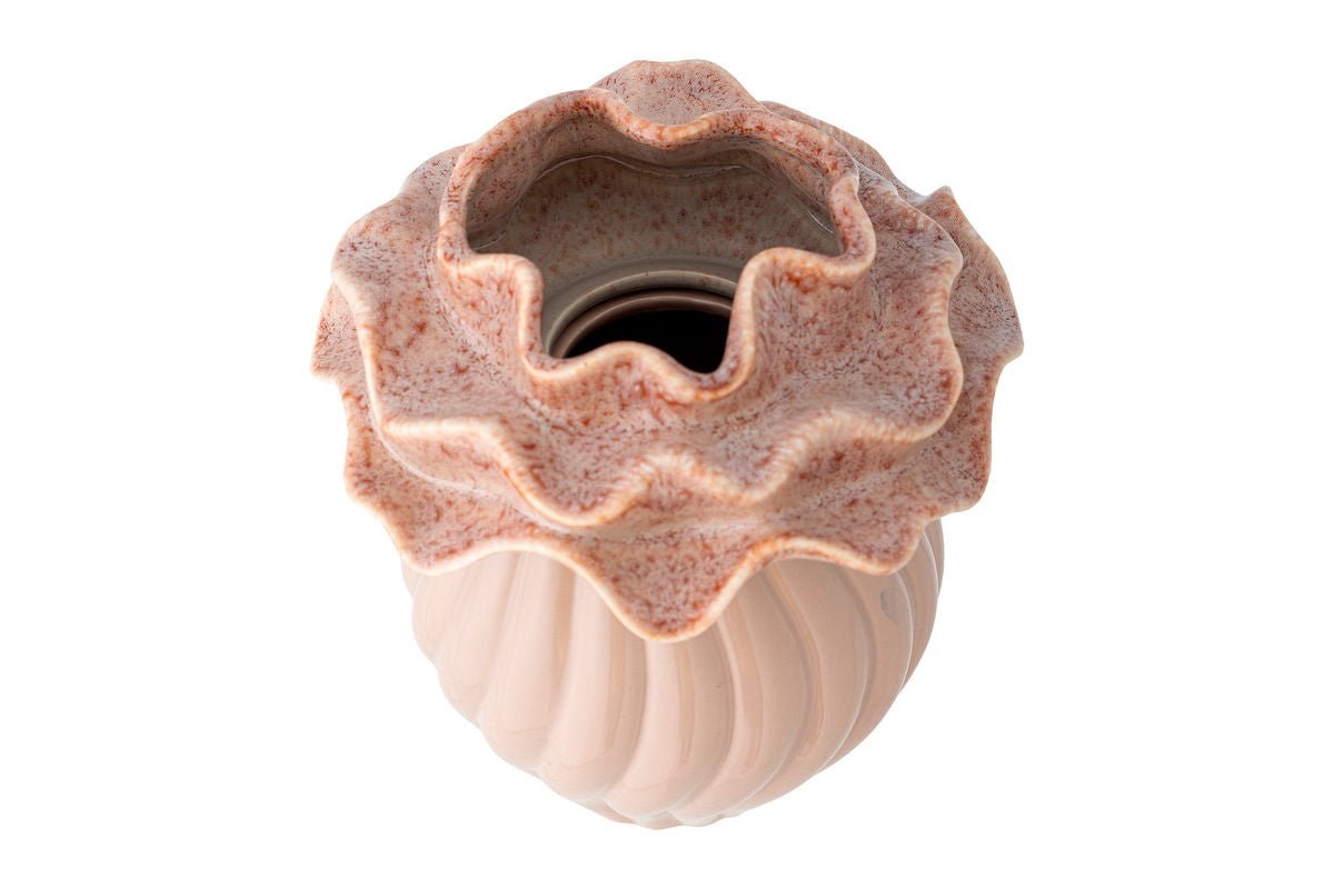 Vase „Rosélia“ – Roséfarbenes Steingut