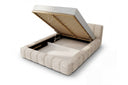 Designer Polsterbett Como in Cord mit Stauraum – Beige