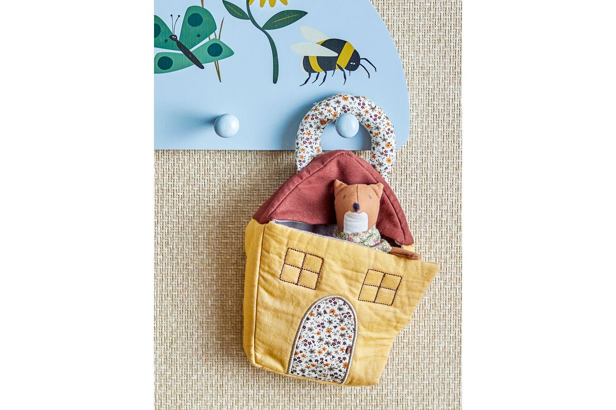 Spielset Rio - Stofftierhaus mit Fuchs, Vogel & Pflanzen aus Baumwolle & Leinen