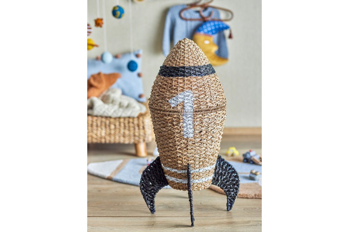 Aufbewahrungskorb Ipan – mit Deckel aus Seegras