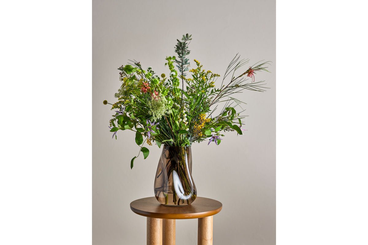 Vase "Nirvana" - braune Dekorationsvase aus Glas