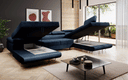 Designer Sofa Lago mit Schlaf - und Klappfunktion in Kunstleder