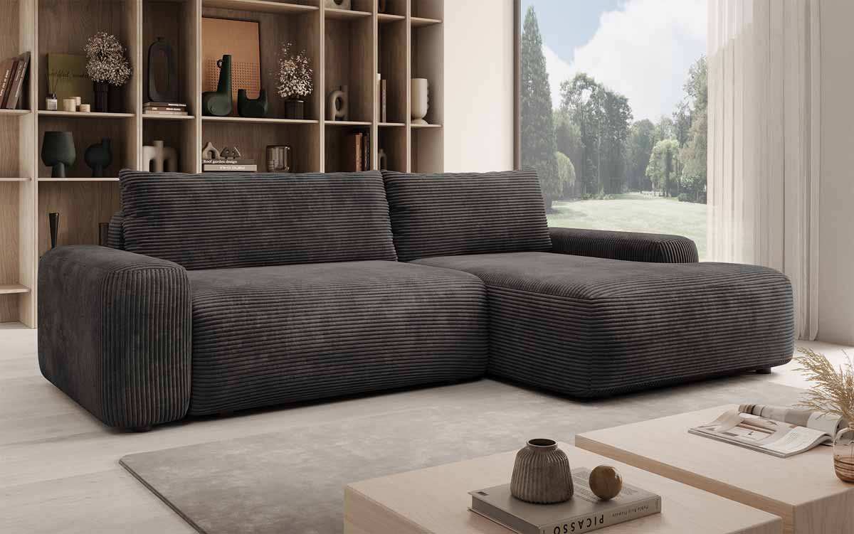 Designer Sofa Luma mit Stauraum und Schlaffunktion - Luxusbetten24