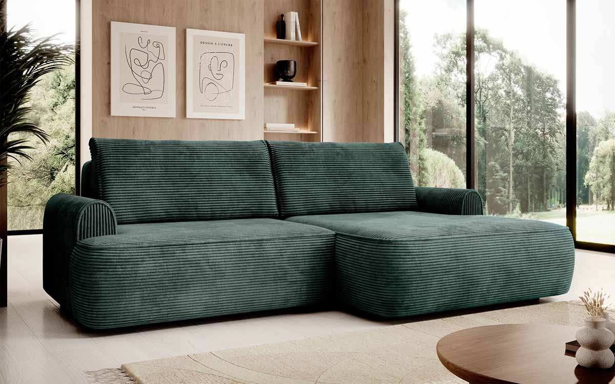 Designer Sofa Onelio mit Stauraum und Schlaffunktion - Luxusbetten24