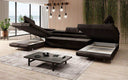 Designer Sofa Taormina mit Schlaf- und Klappfunktion in Kunstleder