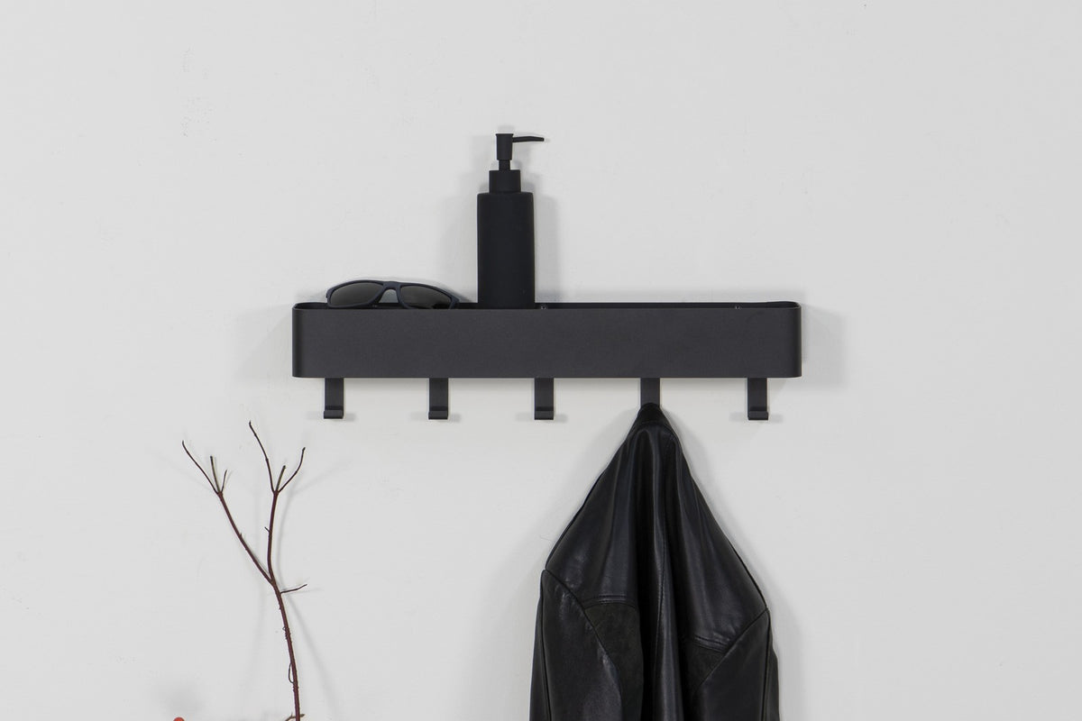 Designer Wandgarderobe Varia - Schwarz
