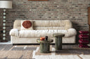 Sofa Talaro mit gerafftem Samtbezug