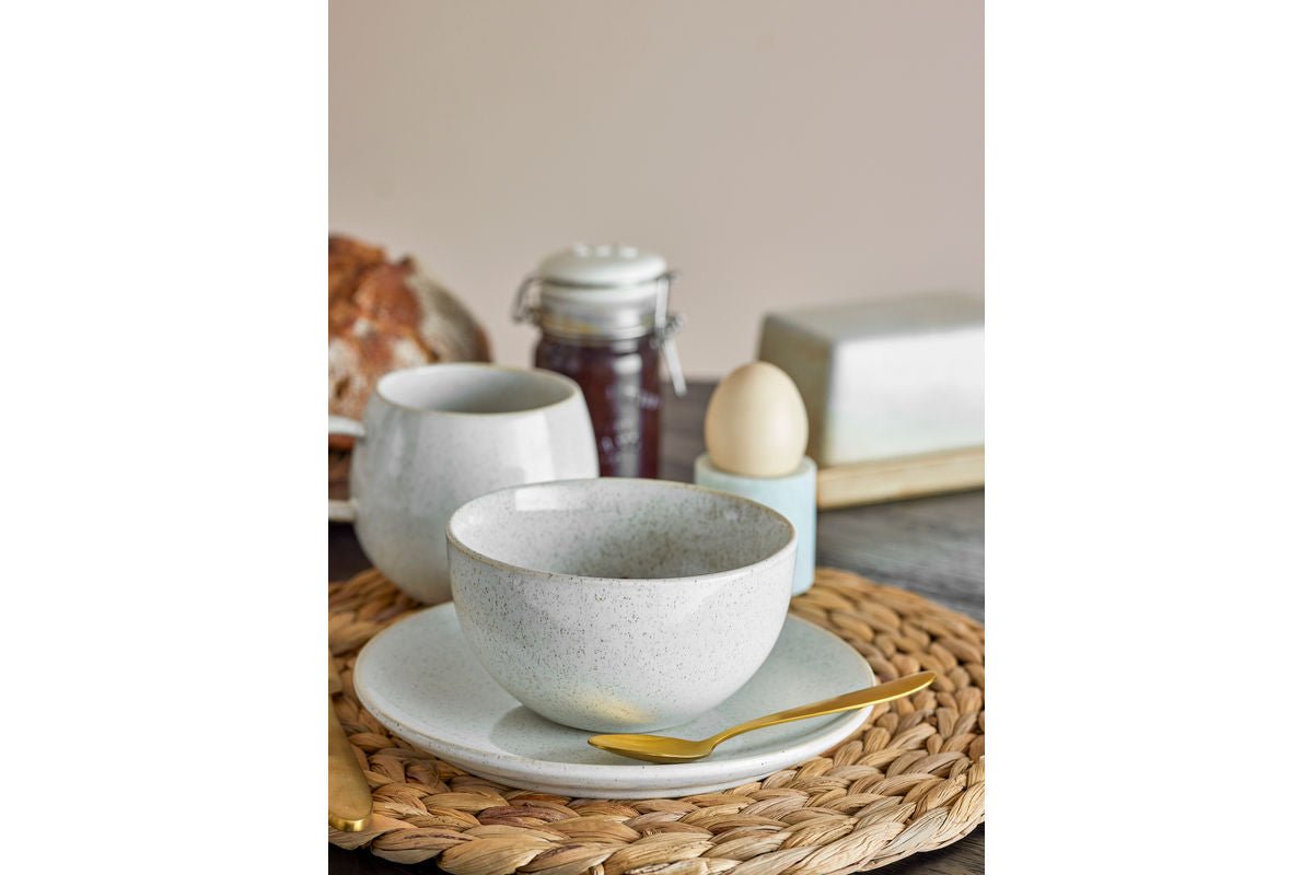 Modernes Geschirrset Mivon, Weiß, Steingut (Set aus 3x4 Teilen)