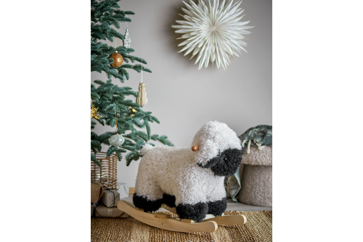 Schaukelspielzeug Molly – weiches Schaukelschaf aus Holz & Stoff für Kinder