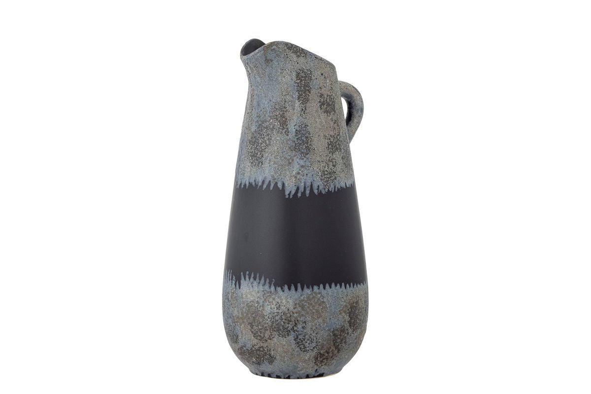 Vase „Noira“ – Steingut in Schwarz