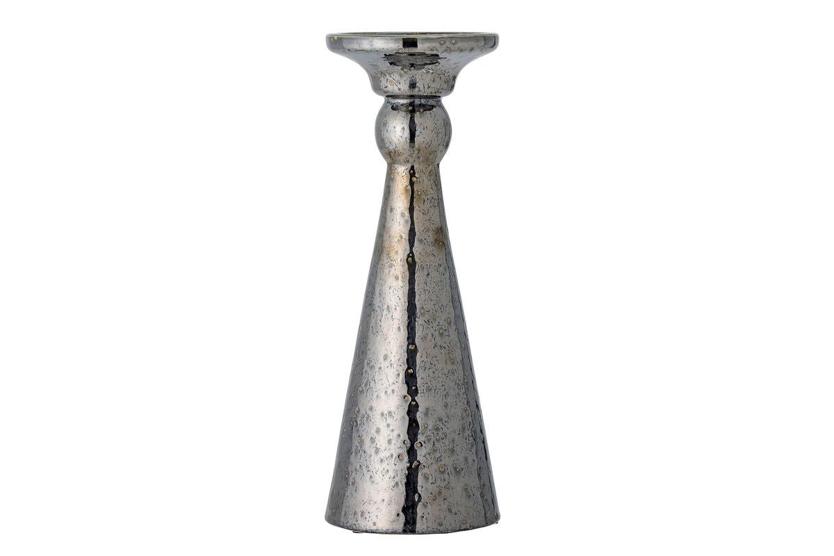 Kerzenhalter Noam – schwarze Keramik mit metallischer Glasur