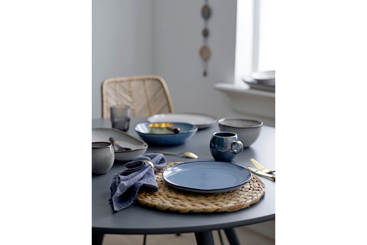 Geschirrset Tokio – Gesprenkelte Glasur mit dunklem Rand (12-teilig)