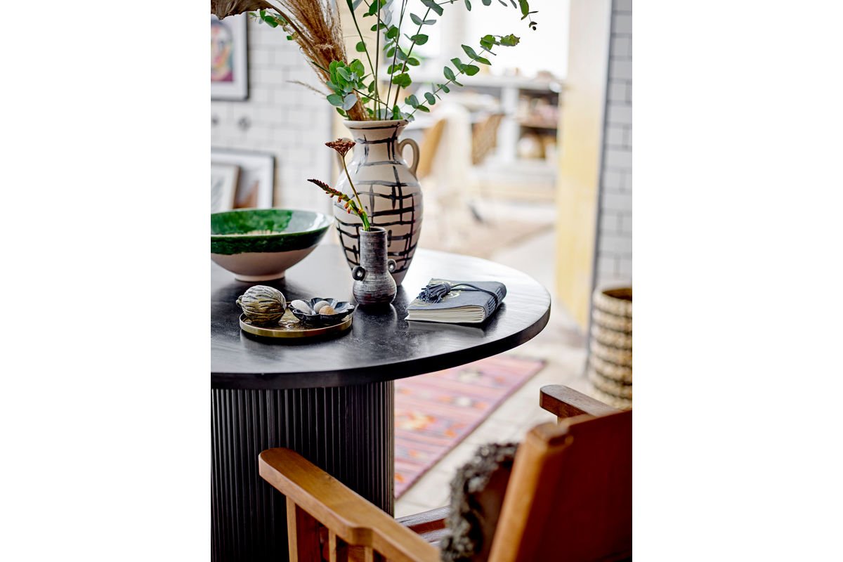 Vase „Alura“ – Schwarzes Steingut